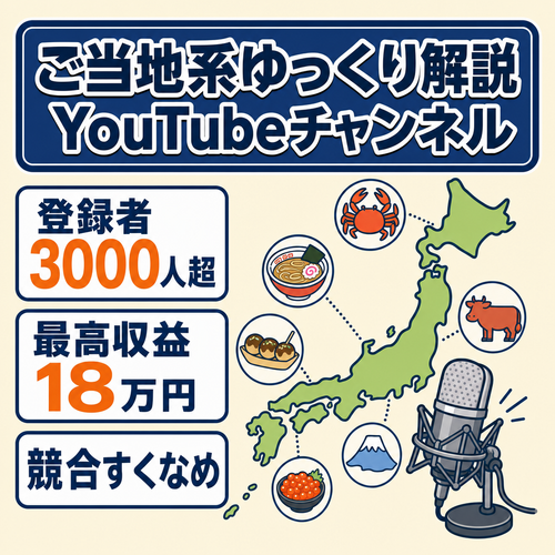 ご当地系ゆっくり解説！YouTubeチャンネル（登録者3000人）
