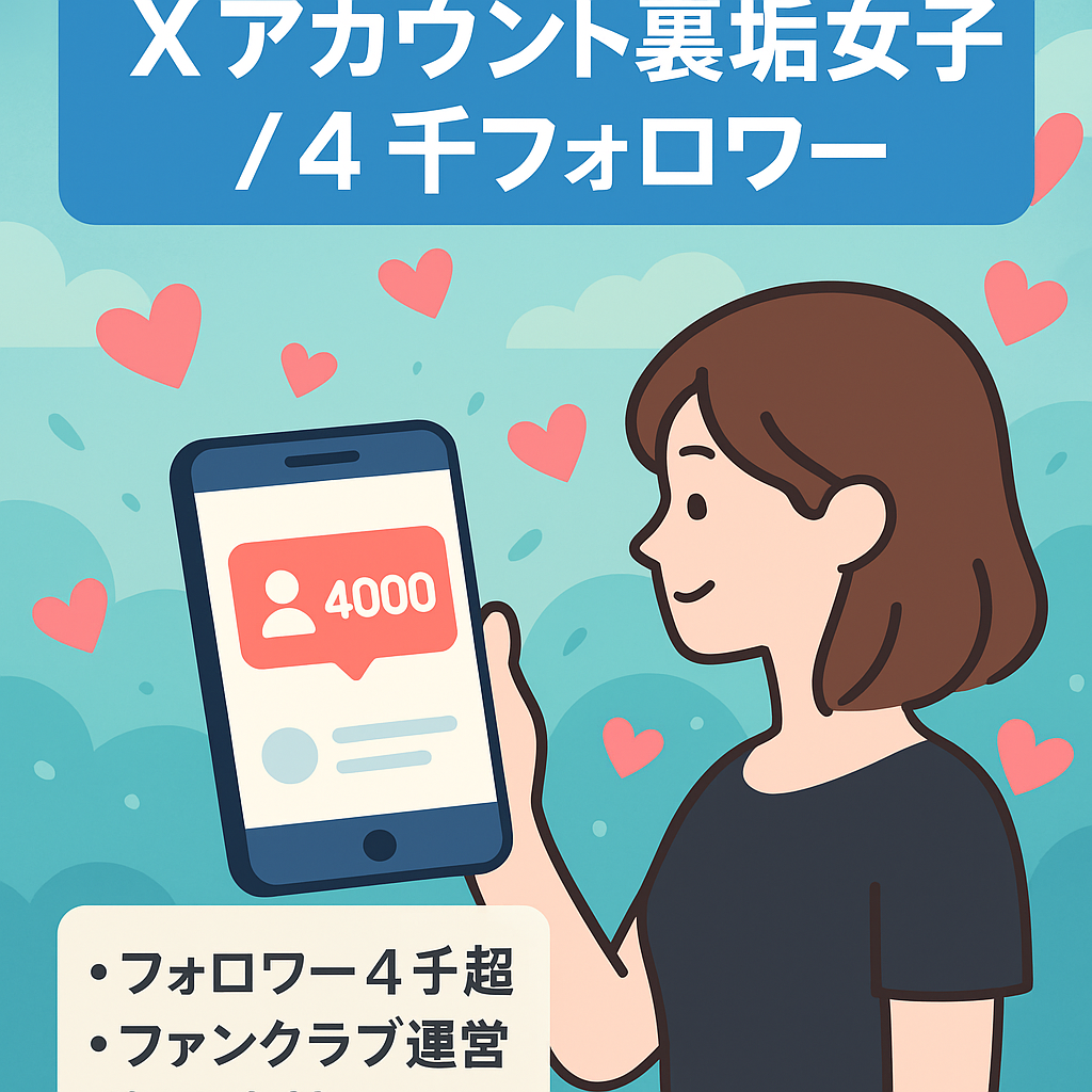 Xで4000フォロワー超えの裏垢女子のアカウントネカマ運用