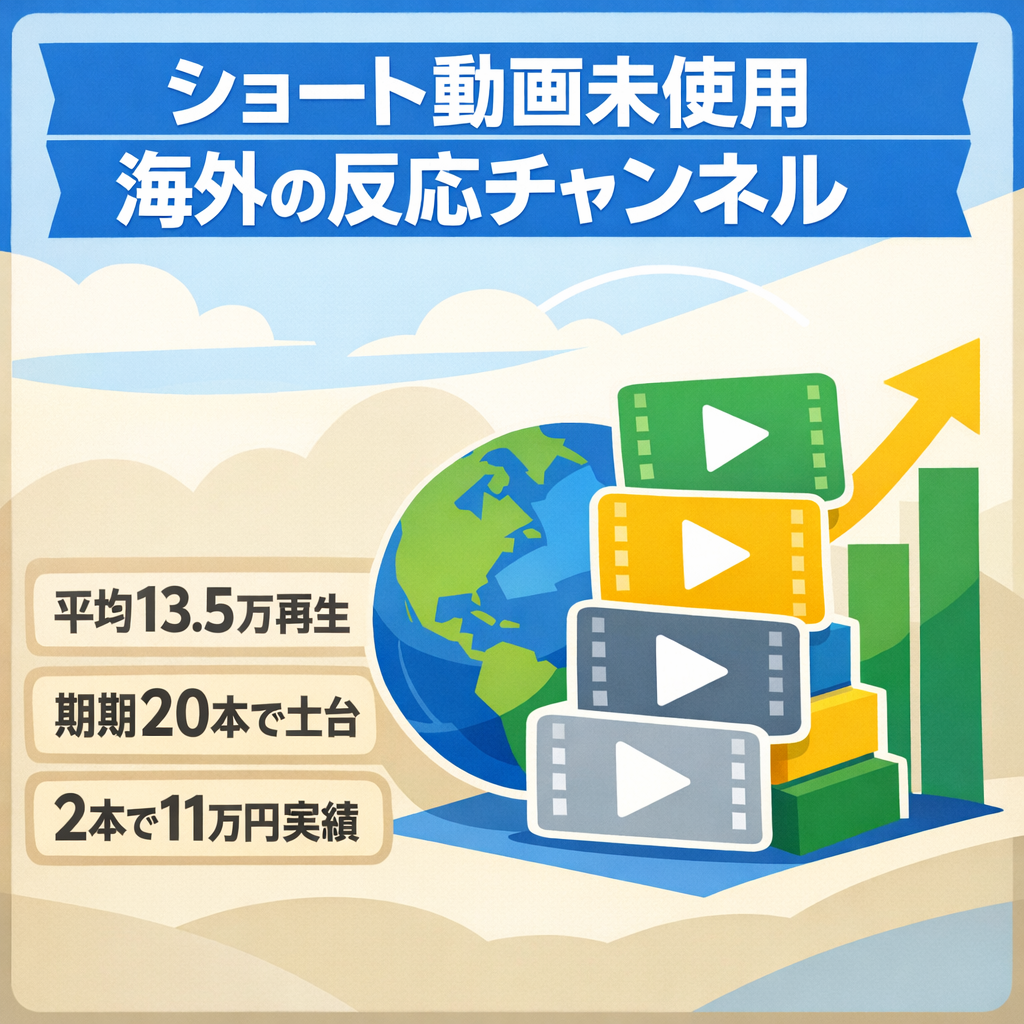 【最高月収が27万円/投稿本数2本で11万円もあり】初期20本のみで平均13.5万×中央値11万のチャンネル｜ショート未使用の“綺麗な積み上げ”｜海外の反応・日本賞賛系