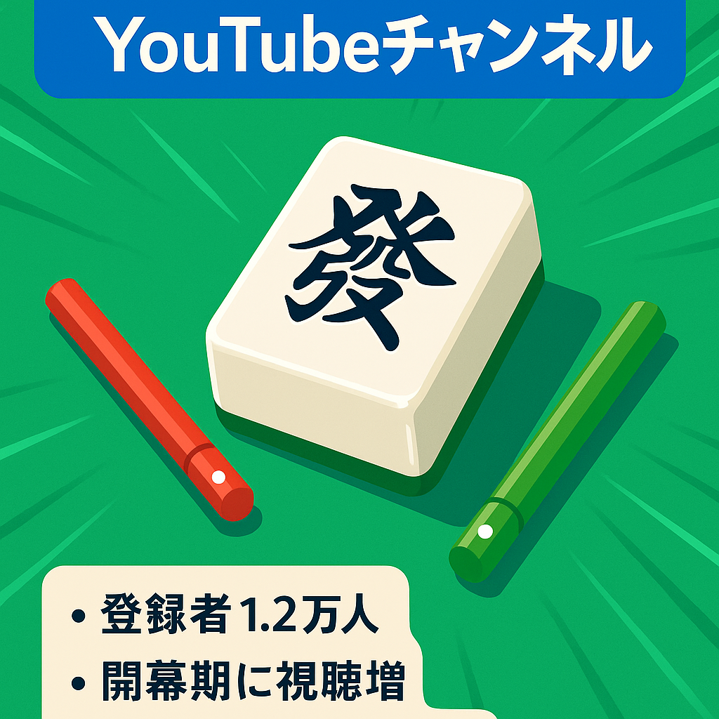【登録者1.2万人】麻雀・Mリーグ系YouTubeチャンネル！9月にMリーグ開幕！