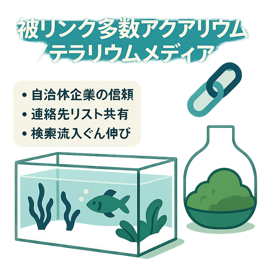 自治体・企業からの被リンク多数｜アクアリウム・テラリウムメディア｜月間UU上昇中