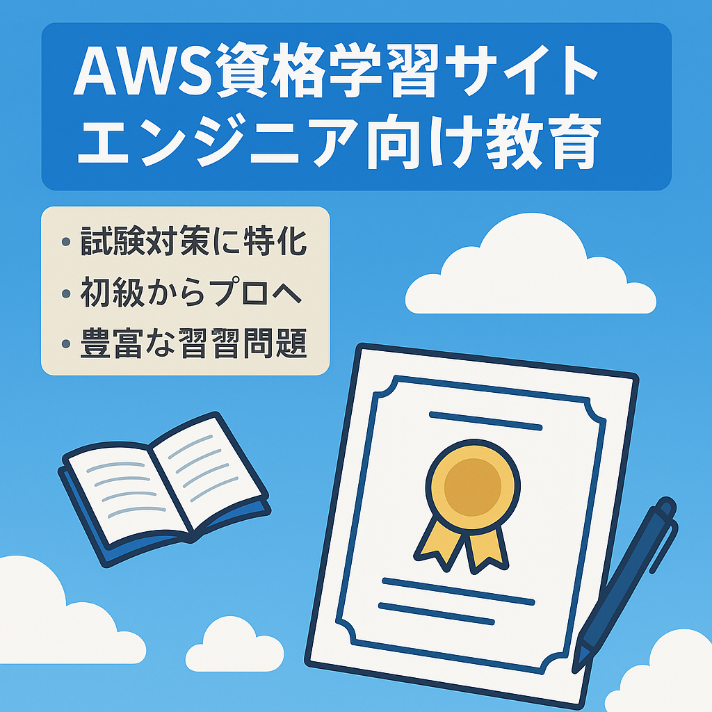 【エンジニア向け教育】人気のクラウドであるAWSの資格の学習サイト