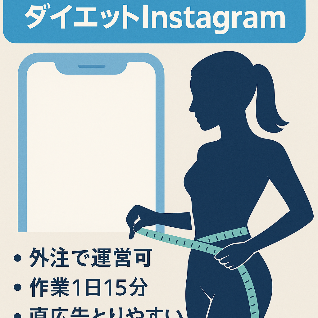 【Instagramフォロワー6.6万人】属人性なし、フル外注可能・ダイエット系リポストアカウント