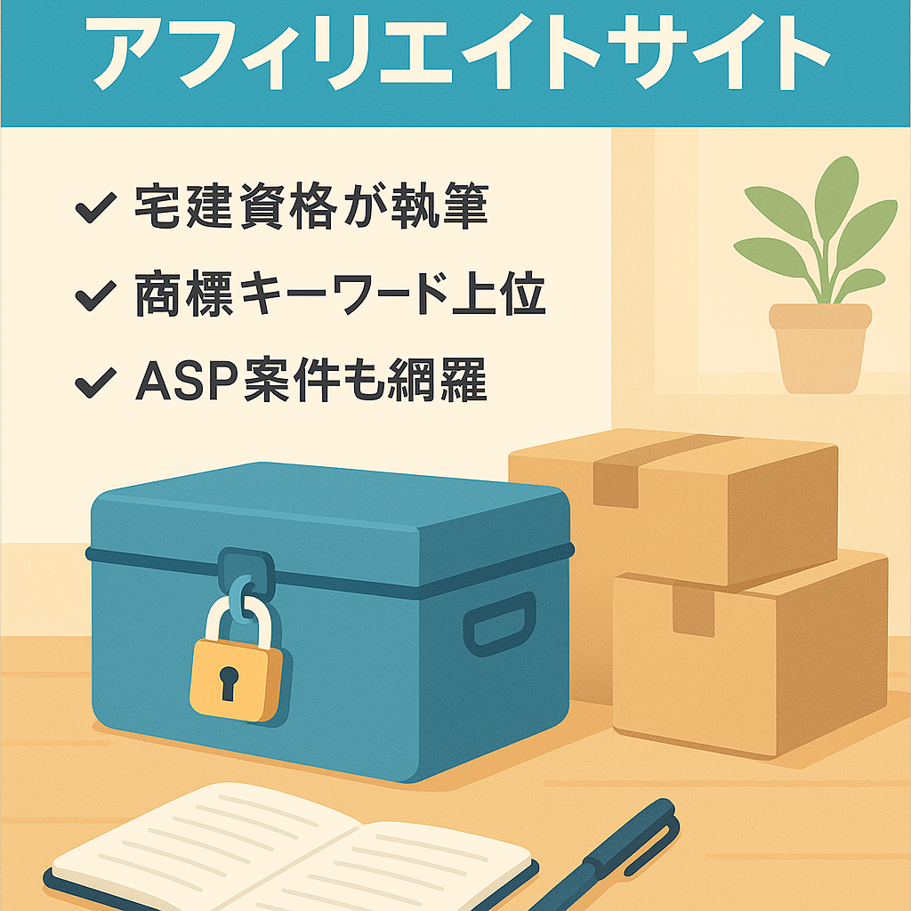 【商標記事多め】トランクルームを紹介する特化アフィリエイトサイト