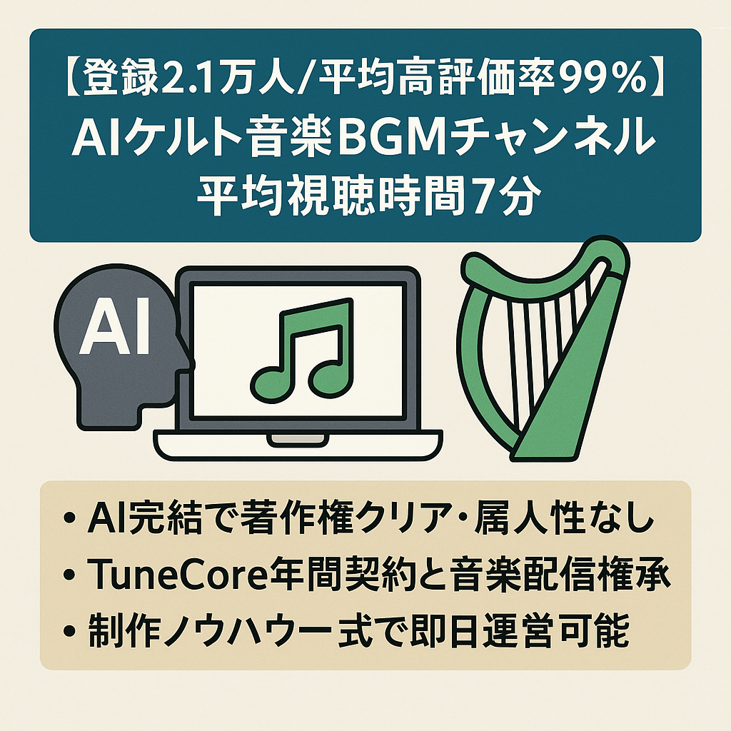 【登録2.1万人/平均高評価率99%】AIケルト音楽BGMチャンネル・平均視聴時間7分