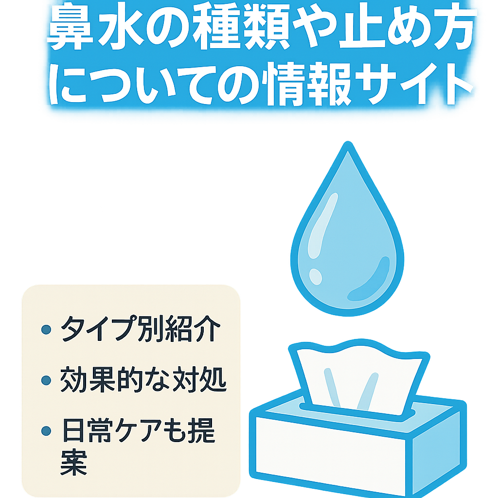 鼻水の種類や止め方についての情報サイト
