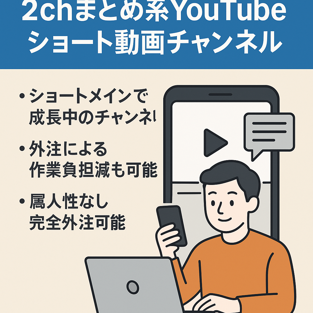 【成長中 / 収益化済】2chまとめ系Youtubeショート動画チャンネル