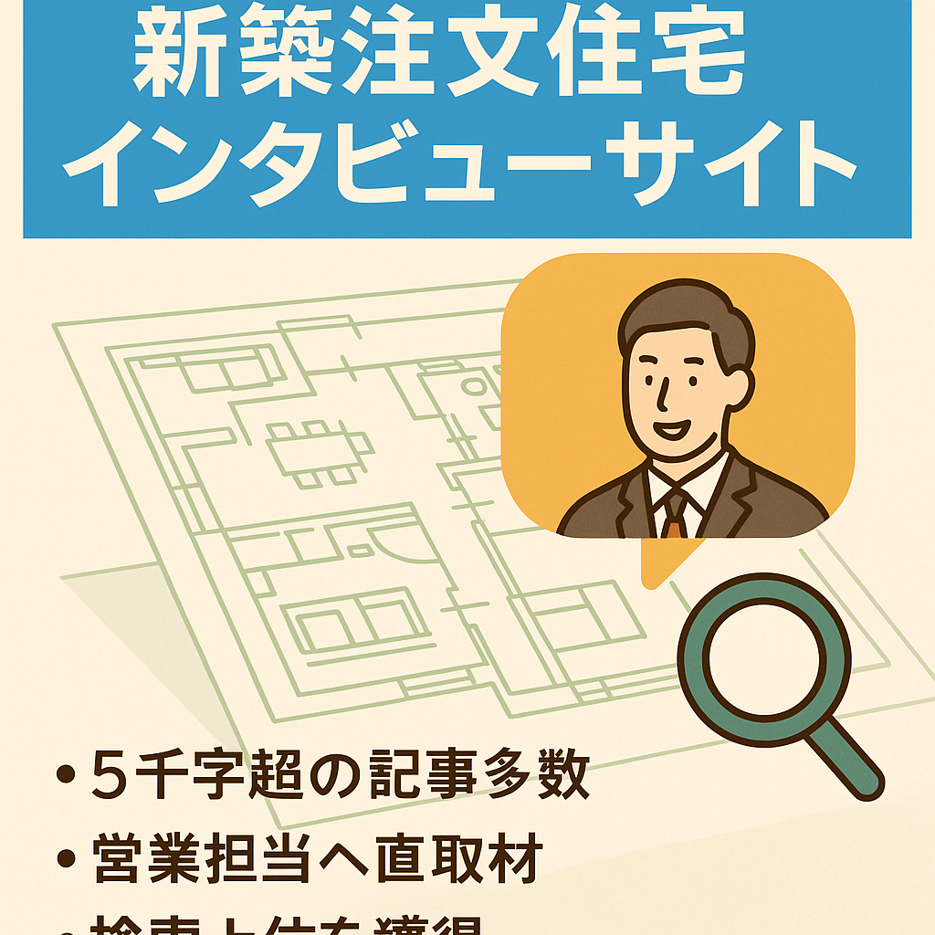 新築注文住宅の特徴を複数のハウスメーカーに直接伺ったインタビュー形式のコンテンツ多数