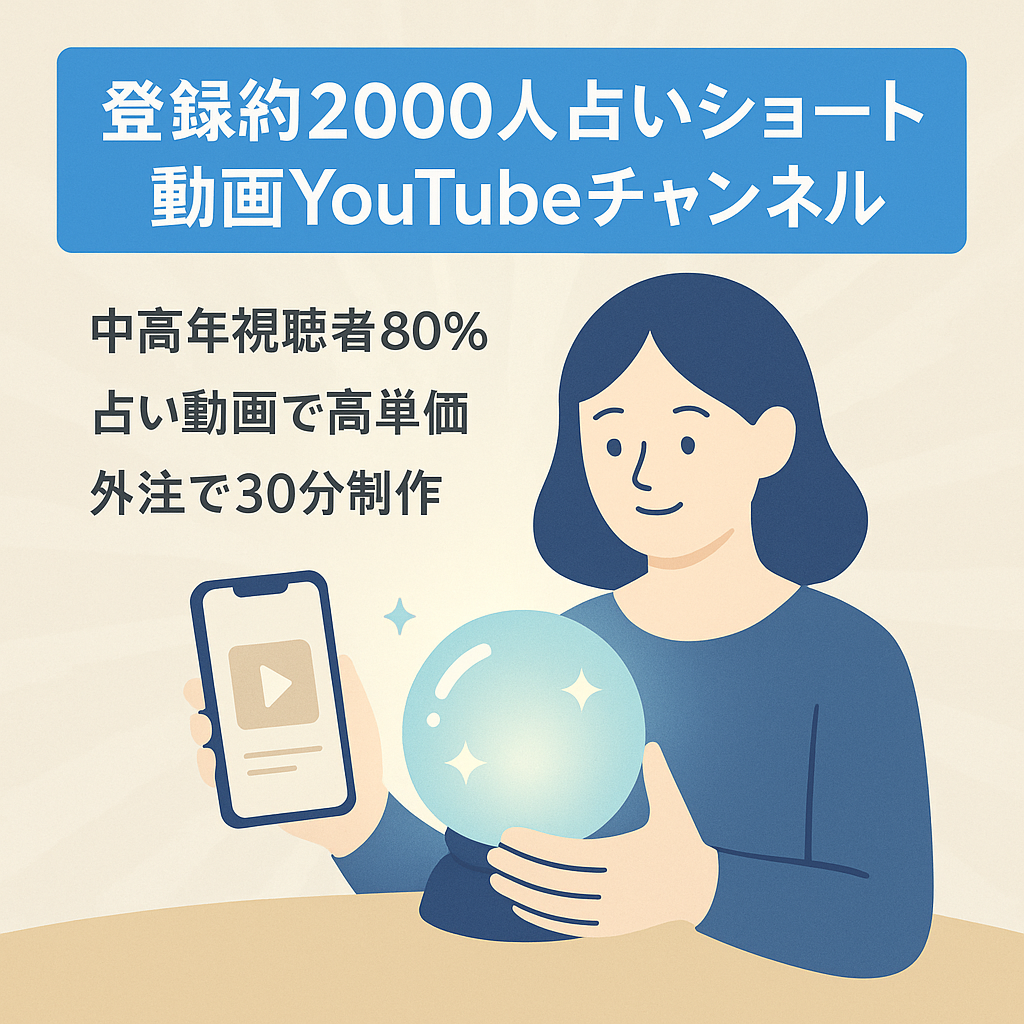 【3カ月で約2000人】占いshort CH!!視聴者層45~64歳以上80%