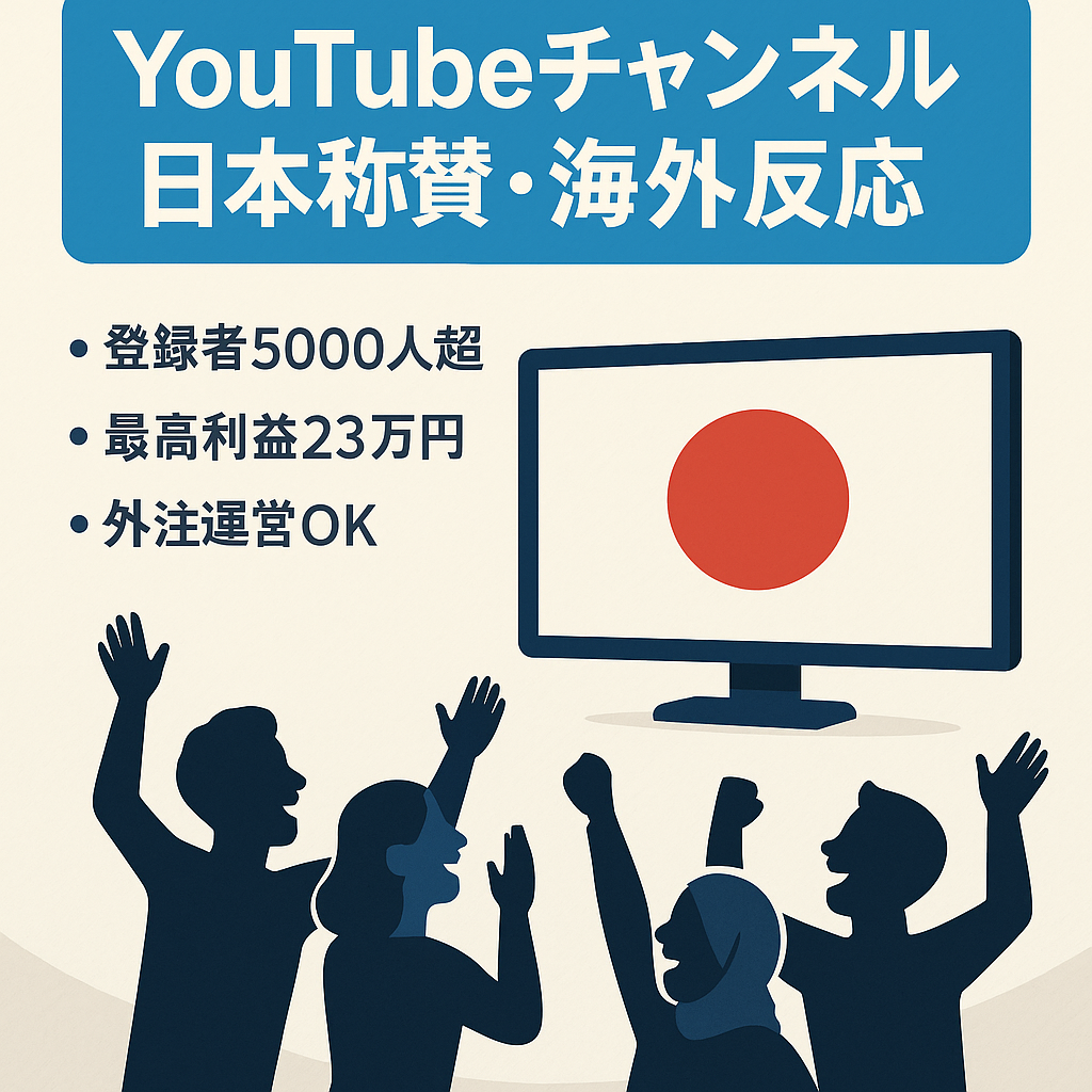 【最高利益約23万円・登録者5000人越え】収益化済みの日本称賛系・海外の反応【外注可能・非属人】