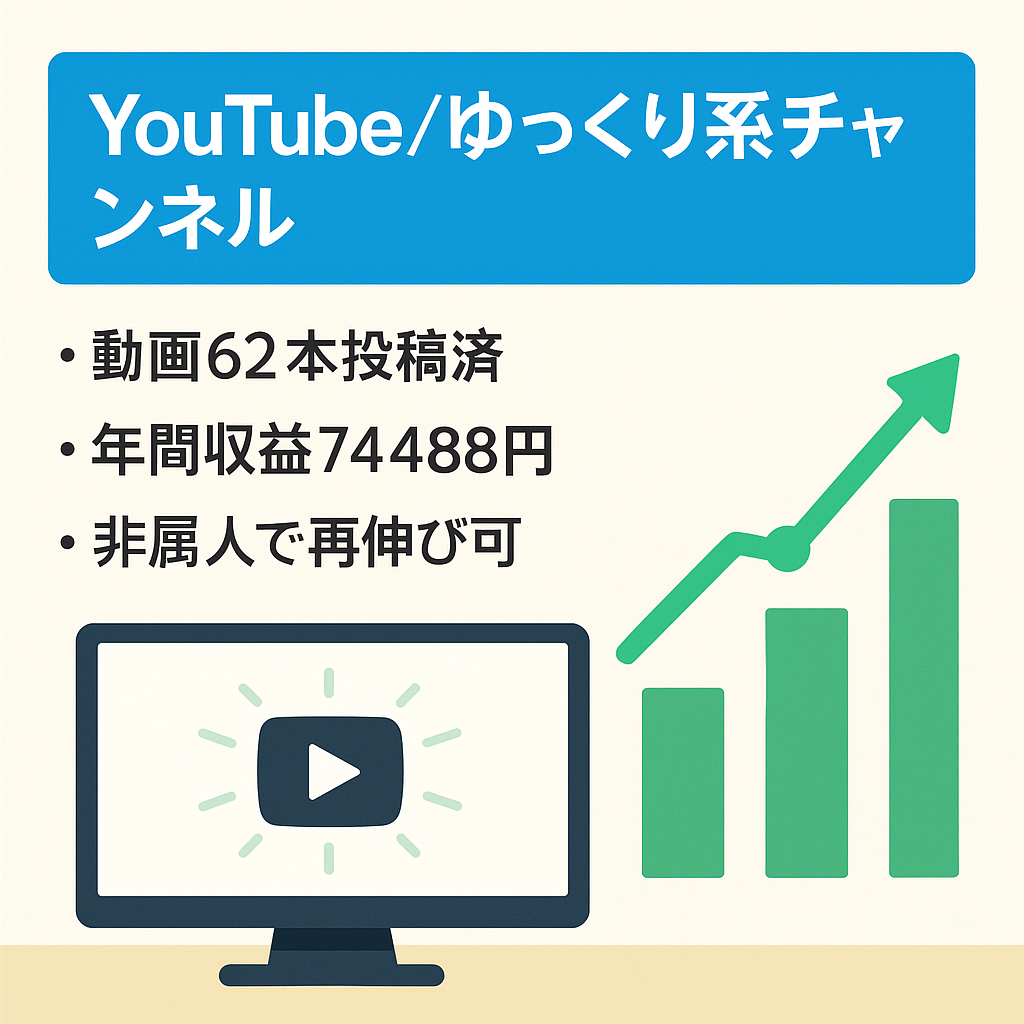 完全放置状態で2022年年間収益は74,488円！ゆっくり系非属人性なので運営を再開すれば収益が見込めます！
