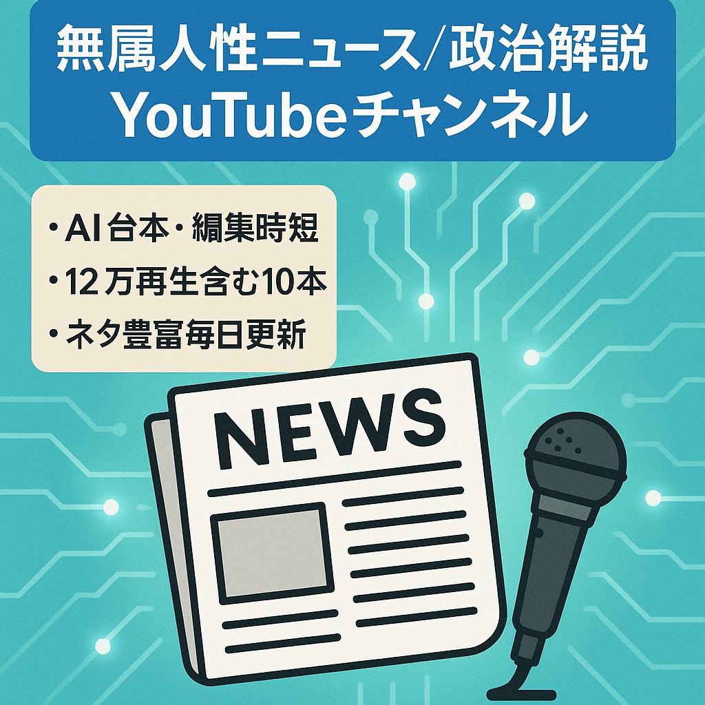 【属人性なし】ニュース・政治解説についてのYoutubeチャンネル、2ヶ月で750人突破