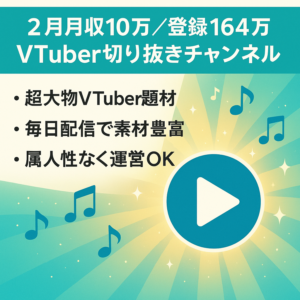 【2月の月収約10万円】登録者が164万人いるVtuberを切り抜いていたチャンネル