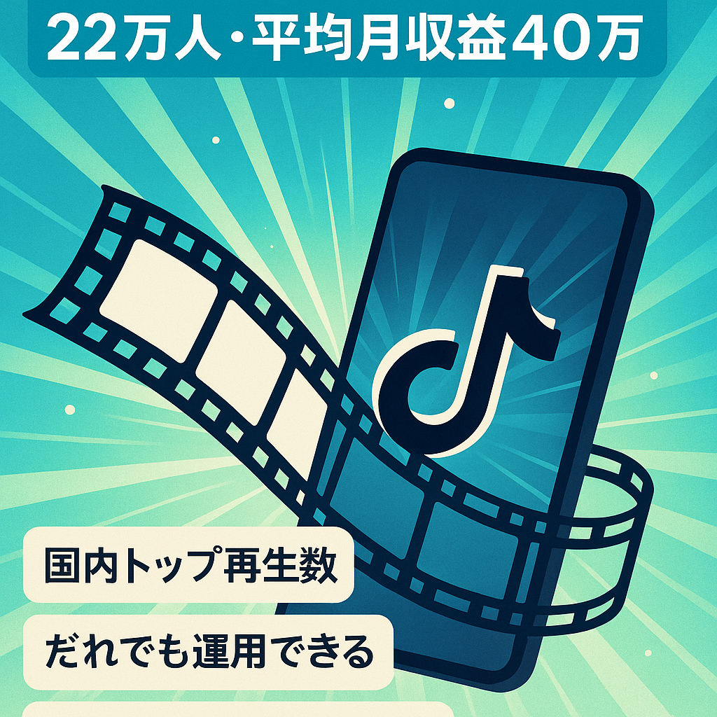 【月平均収益40万円】TikTok 映画雑学ch フォロワー22万人※属人性なし