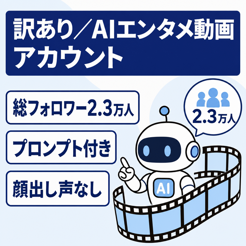 訳あり：【総フォロワー23,000人以上！】AIを使ったエンタメ動画！AI動画作成プロンプト付き！
