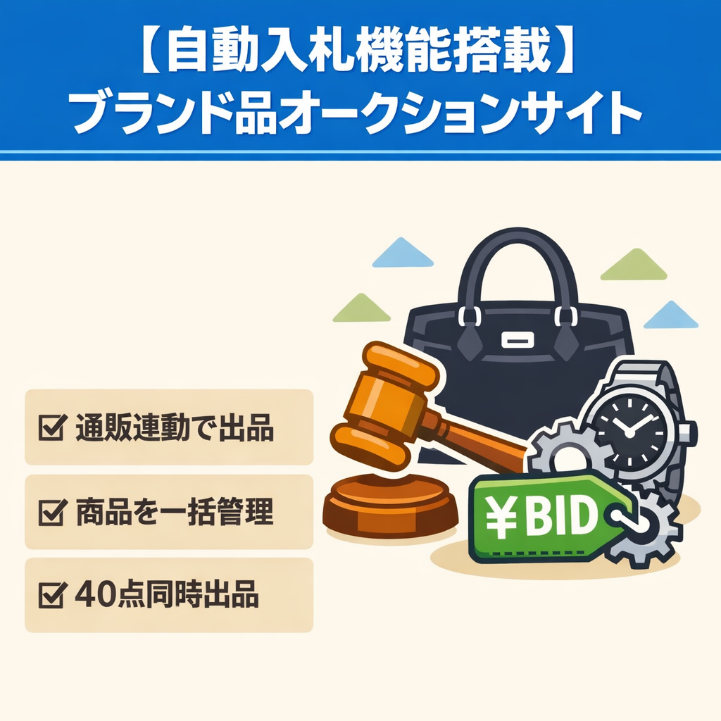 【自動入札機能搭載】ブランド品 オークションサイト