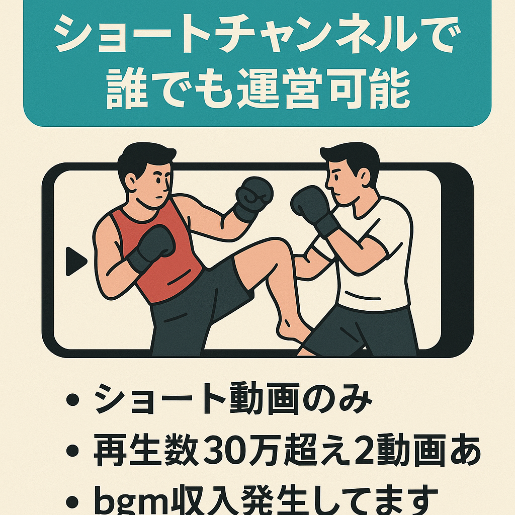 発展途上の格闘技ショートチャンネルで誰でも運営可能