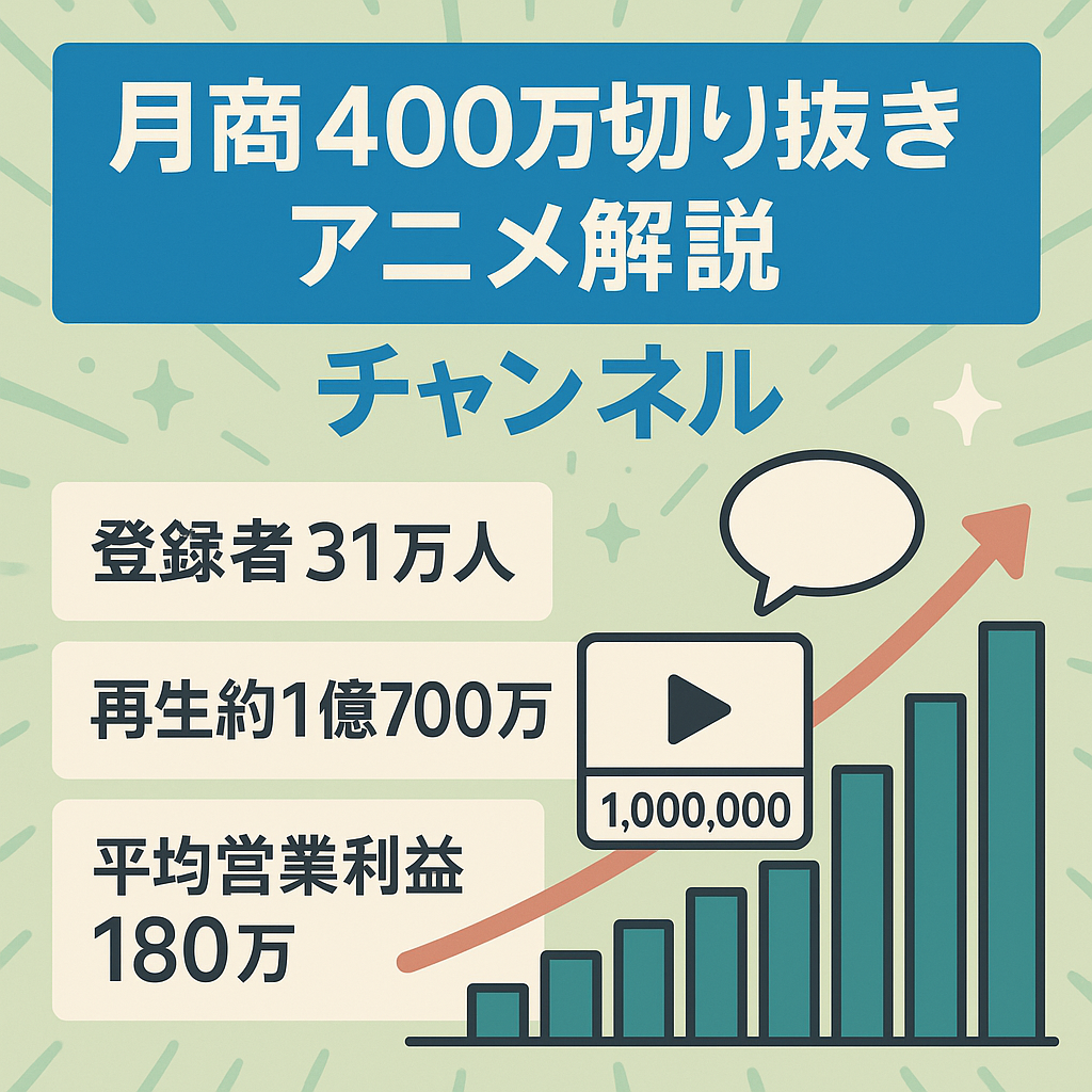 2022年平均月間売り上げ400万超え。登録者数約31万人。同ジャンル切り抜きNo.1チャンネル