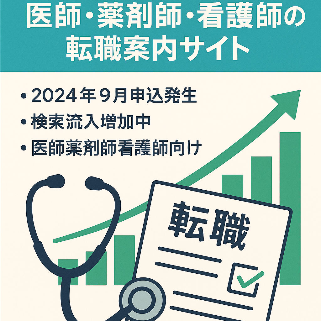医療系の転職に特化！　医師・薬剤師・看護師の転職案内サイト