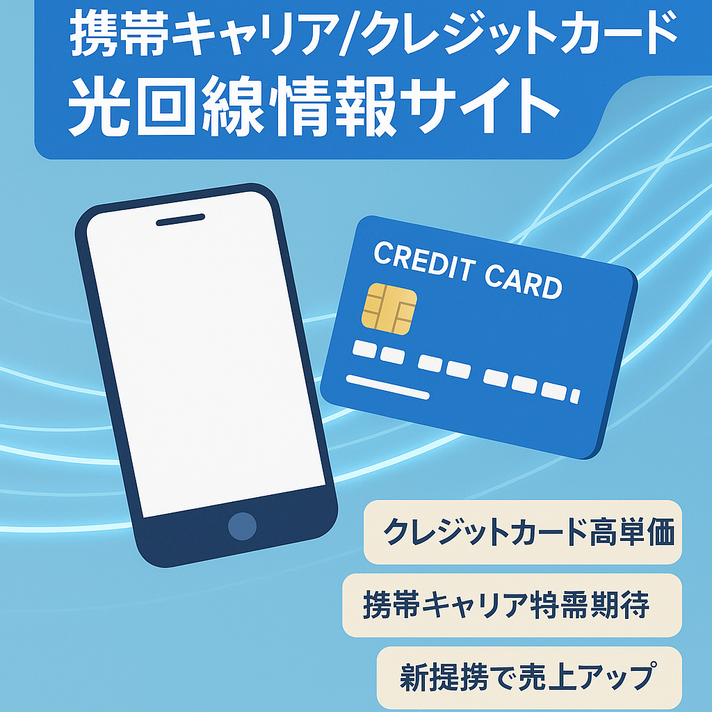 大手携帯キャリアやクレジットカード・光回線中心の情報サイト