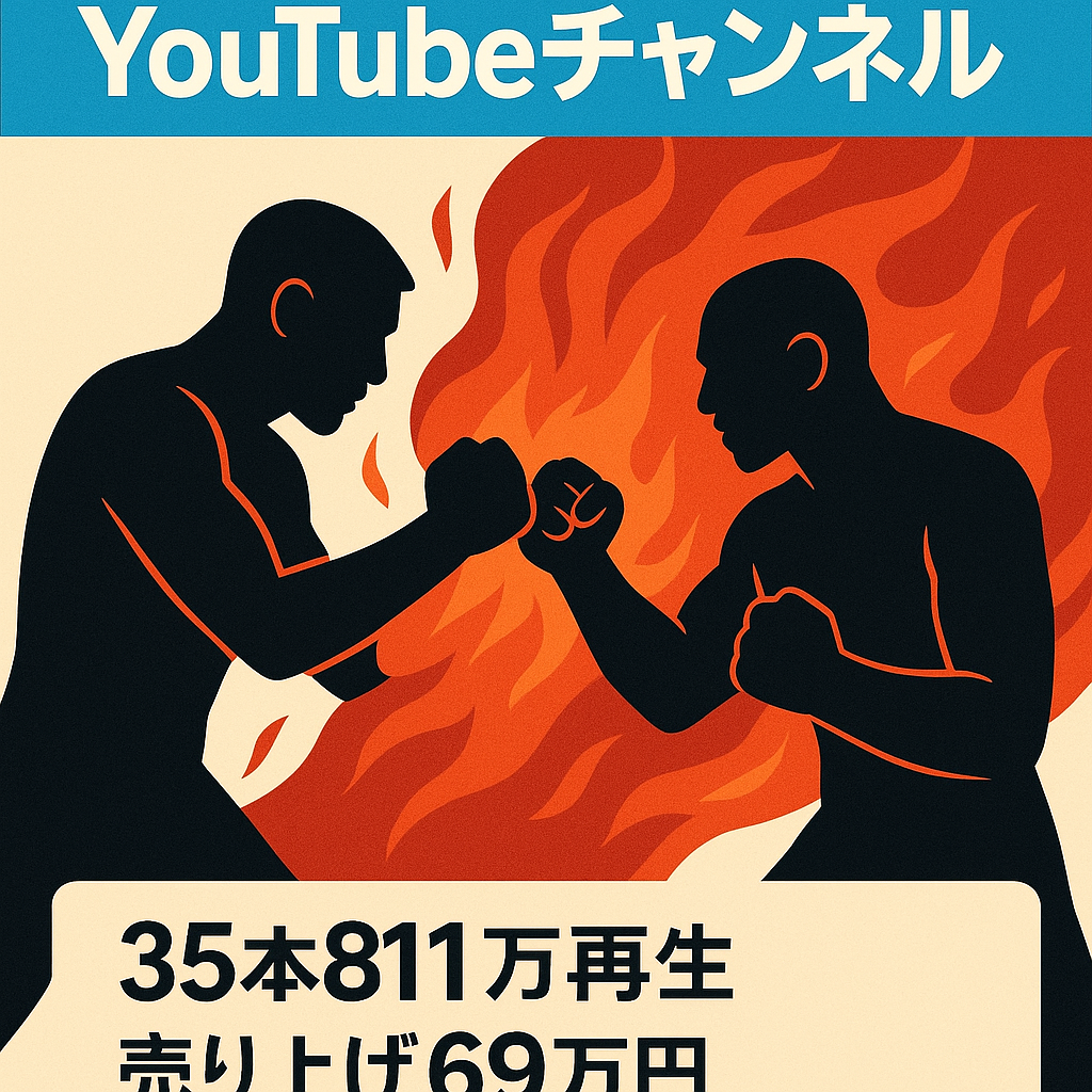 【7月収益69万円越え】運営マニュアル1ヶ月の引き継ぎサポートあり。「格闘技解説」YouTubeチャンネル【登録者7000人超え】