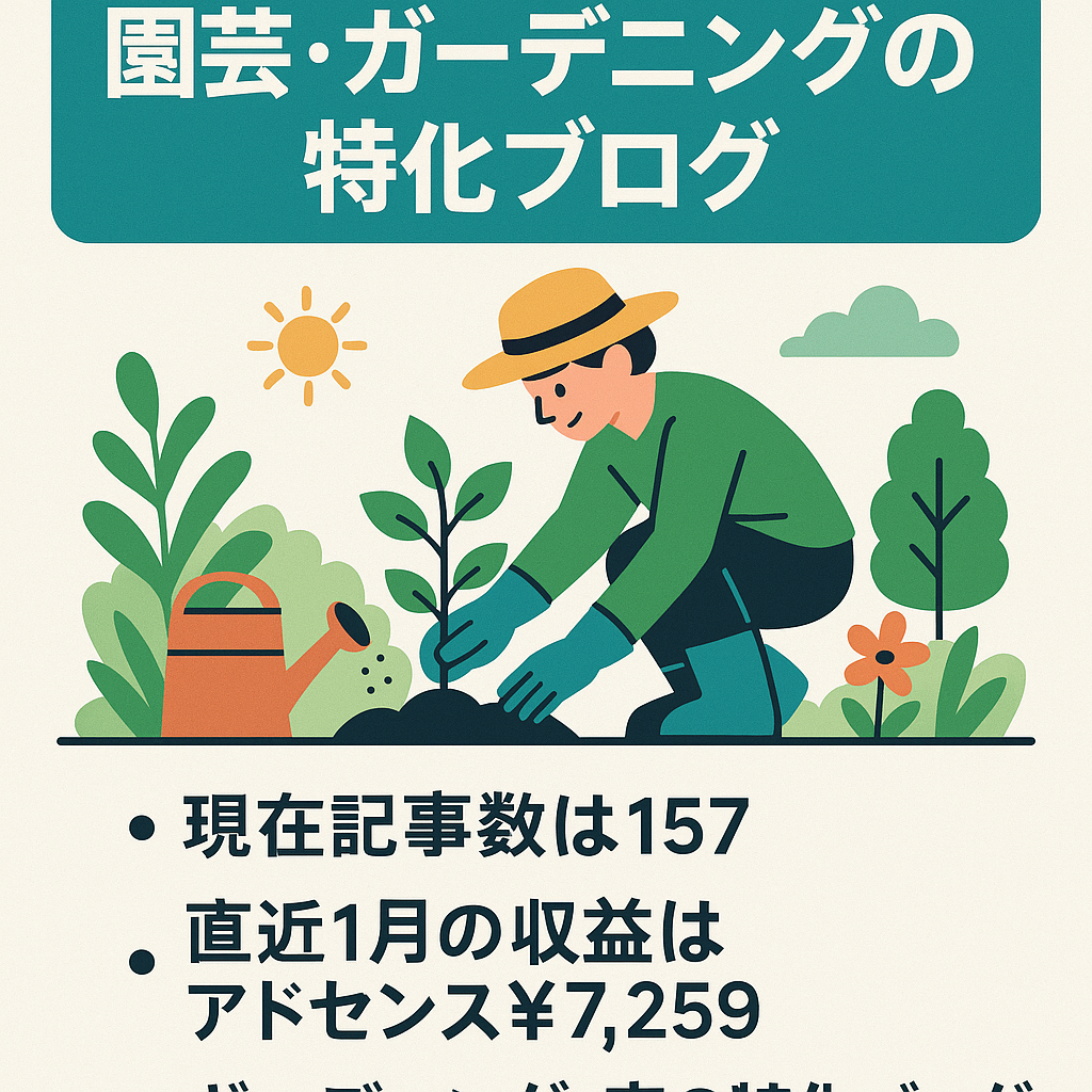 園芸・ガーデニングの特化ブログ です、なので庭に関するキーワードでもかなり攻めることが出来ます。