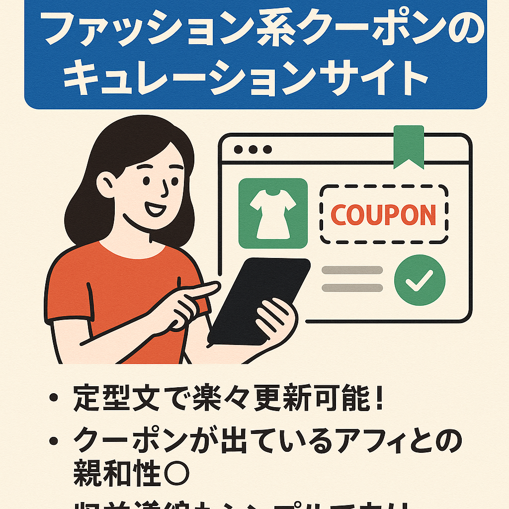 【170記事】ファッション系クーポンのキュレーションサイト