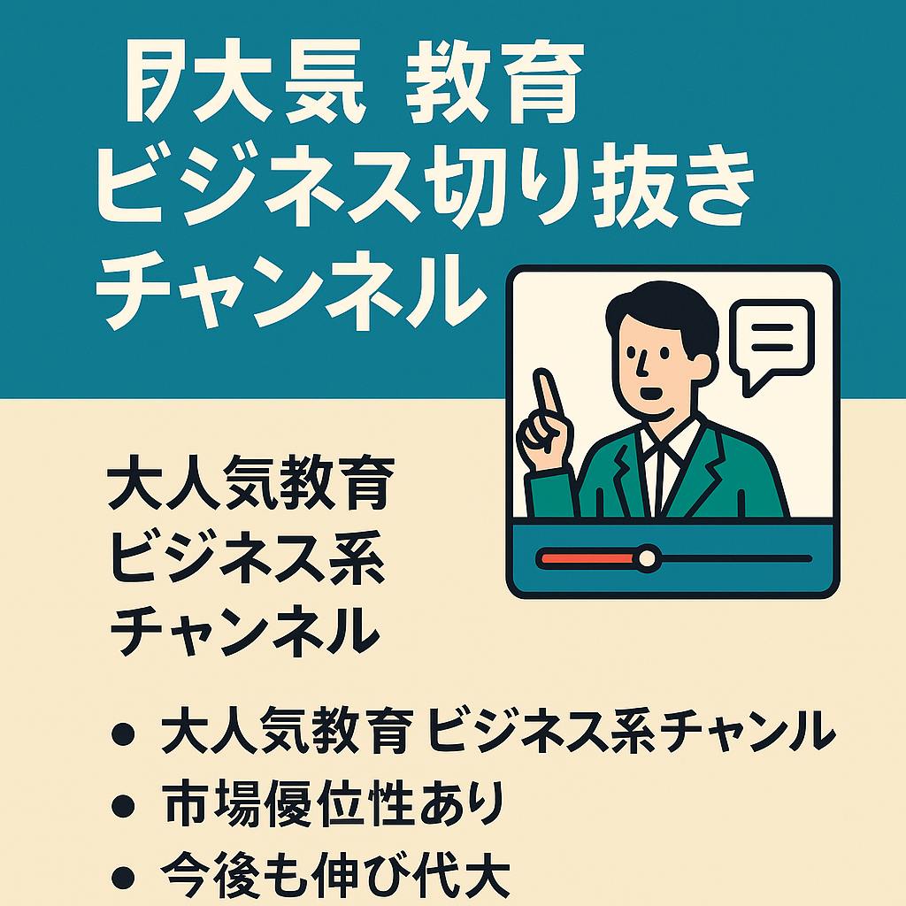 【訳あり】大人気教育 ビジネス系チャンネルの切り抜きチャンネル　属人性なし