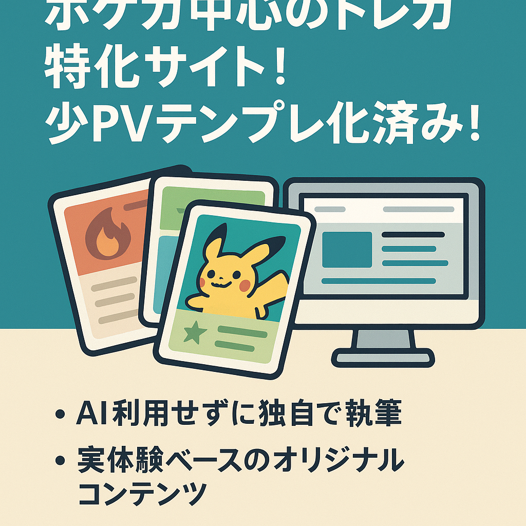 ポケカ中心のトレカ特化サイト！少PVテンプレ化済み！