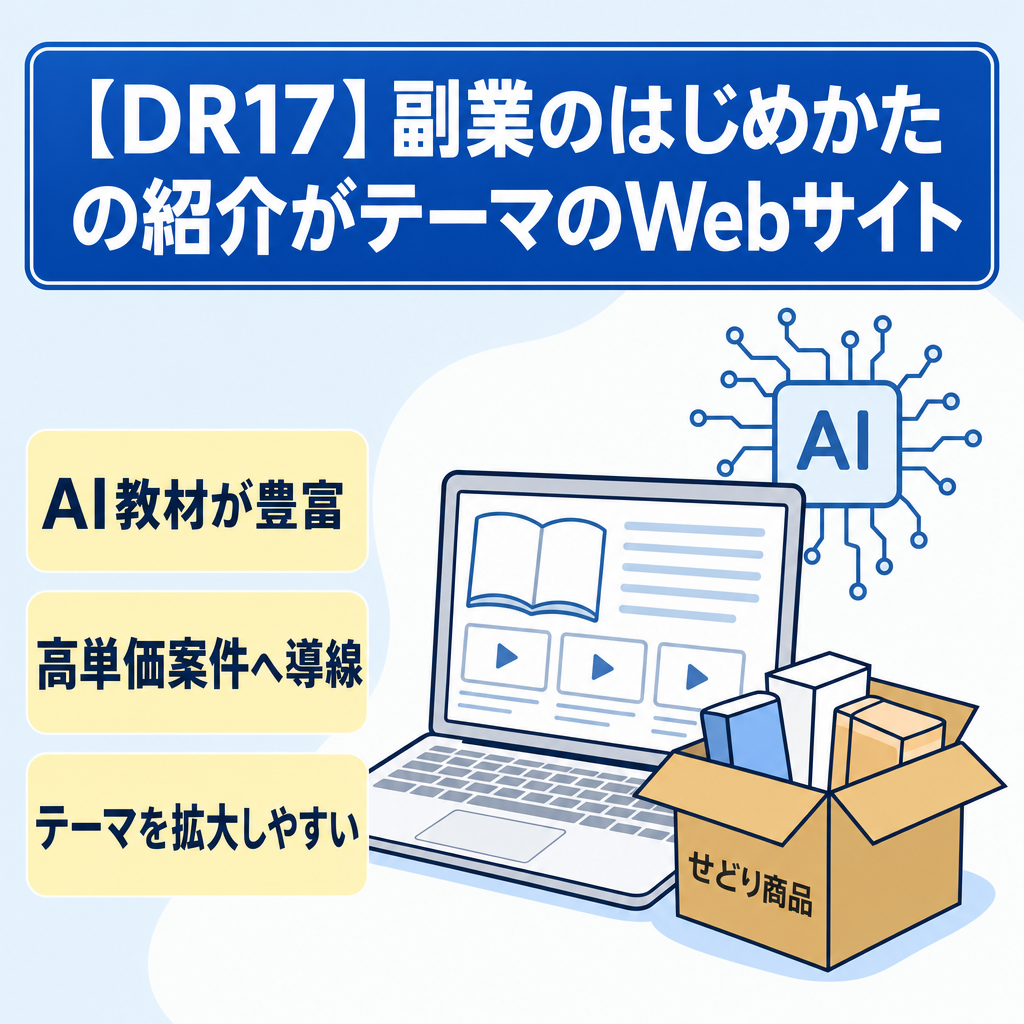 【DR17】副業のはじめかたの紹介がテーマのWebサイト