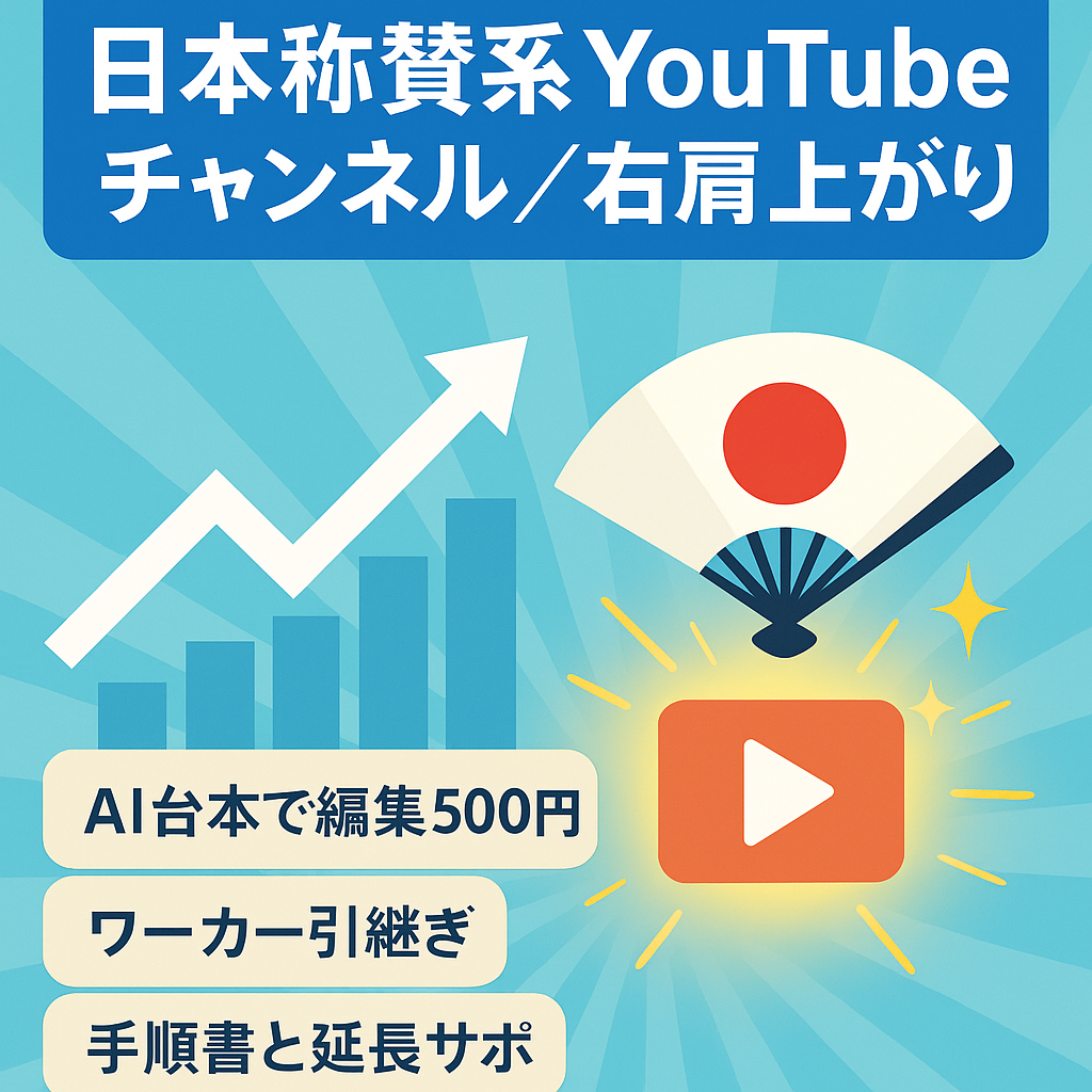 【売上右肩上がり】日本称賛系のYouTubeチャンネル【ショート特化の低コスト運営】