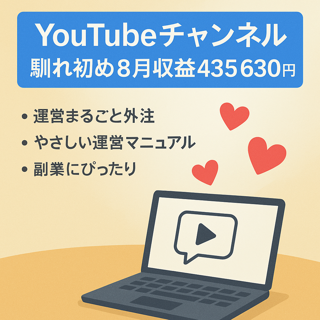 【 全て外注/ 2ch馴れ初め系】【８月の収益435,630円】