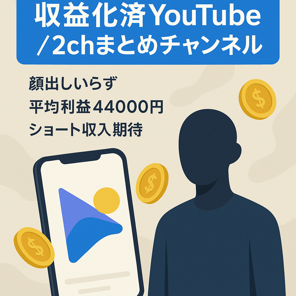 【収益化Youtube】直近利益平均44000円　2ch　まとめ　顔出し不要