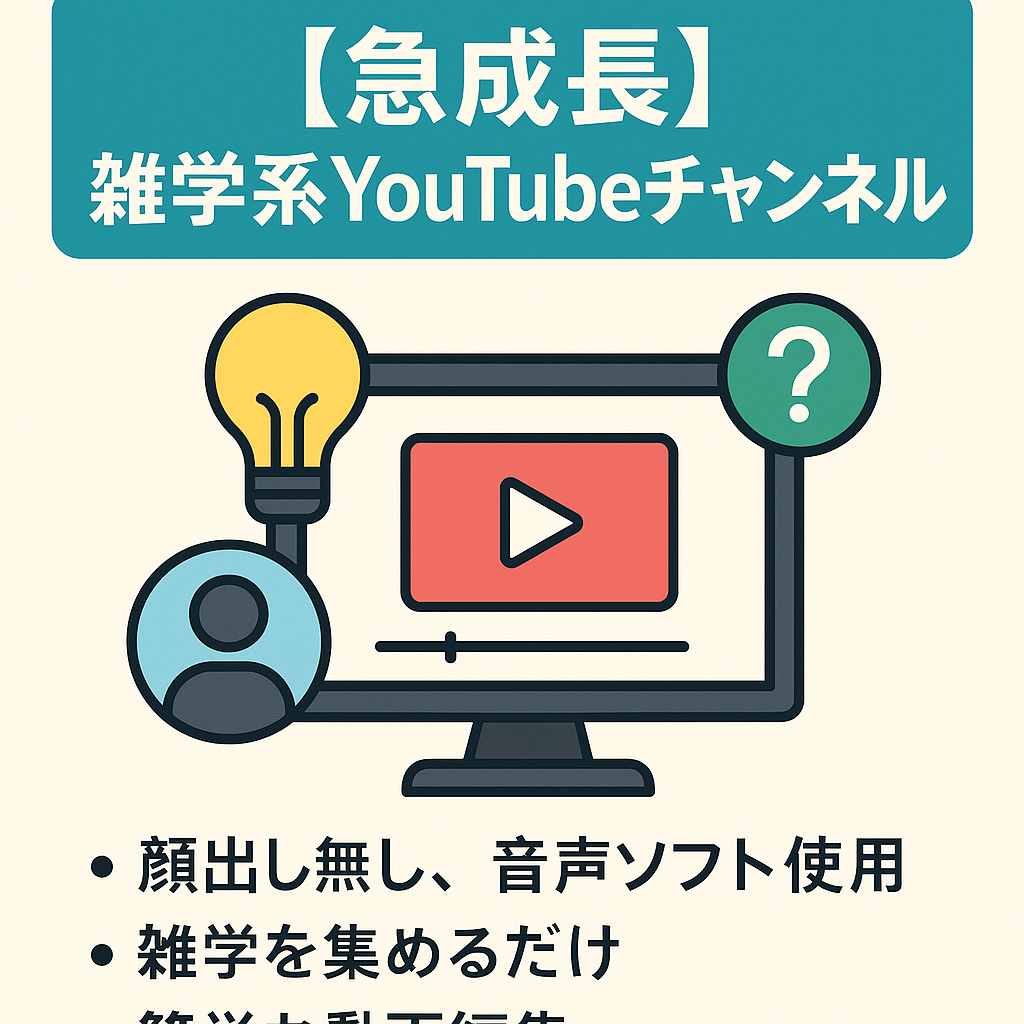【急成長4月収益38万円超え・登録者5000人以上・属人性なし】雑学系Youtubeチャンネル【早い者勝ち/最終値下げ価格】