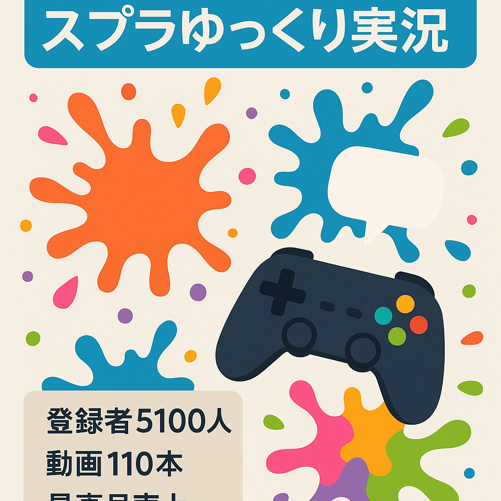 【登録者5,100人/動画110本】スプラトゥーン3のゆっくり実況動画【最高売上61,000円/月】