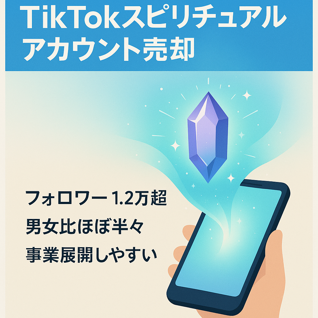 【TikTokスピリチュアルアカウント12,119人フォロワー】流行りのスピリチュアルアカウントを売却します！
