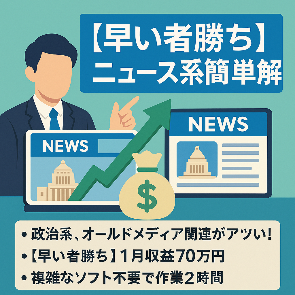 【早い者勝ち】ニュース系簡単解説で1月収益70万円＆長尺再生250万突破！【顔出し不要/属人性なし】