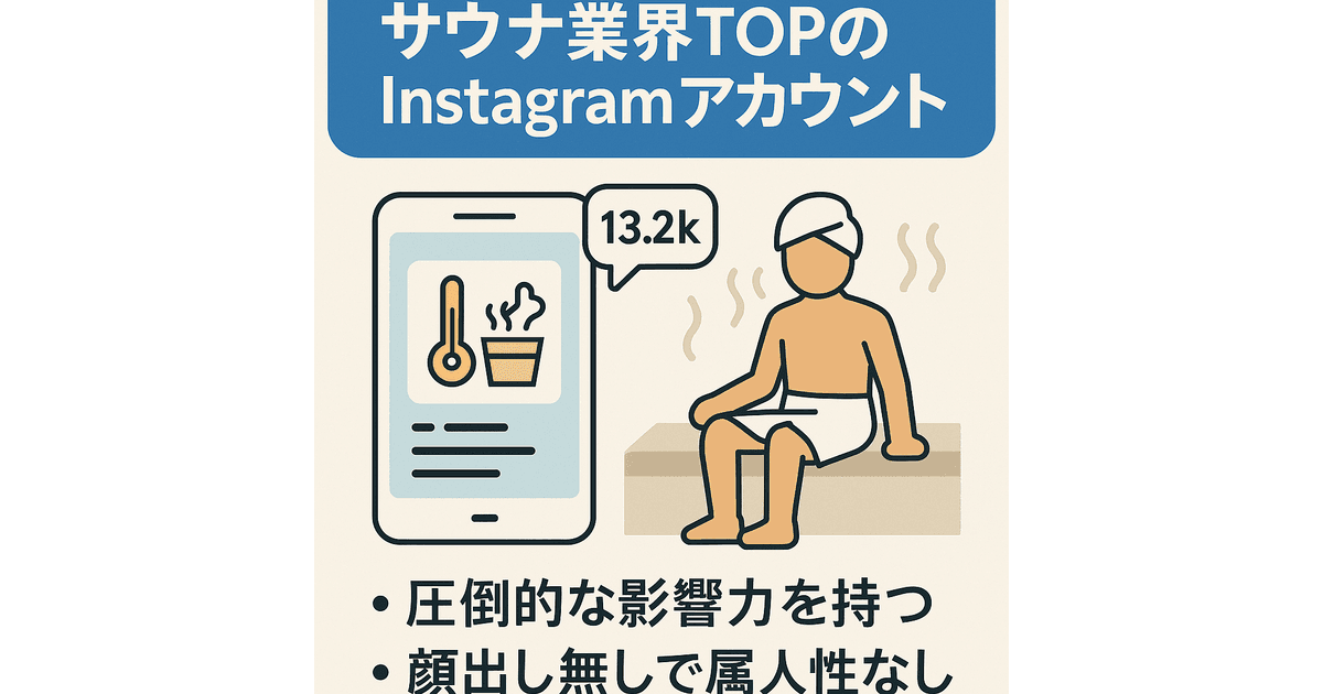 Instagram1.32万人】サウナ業界TOPのInstagramアカウント | サイト売買 