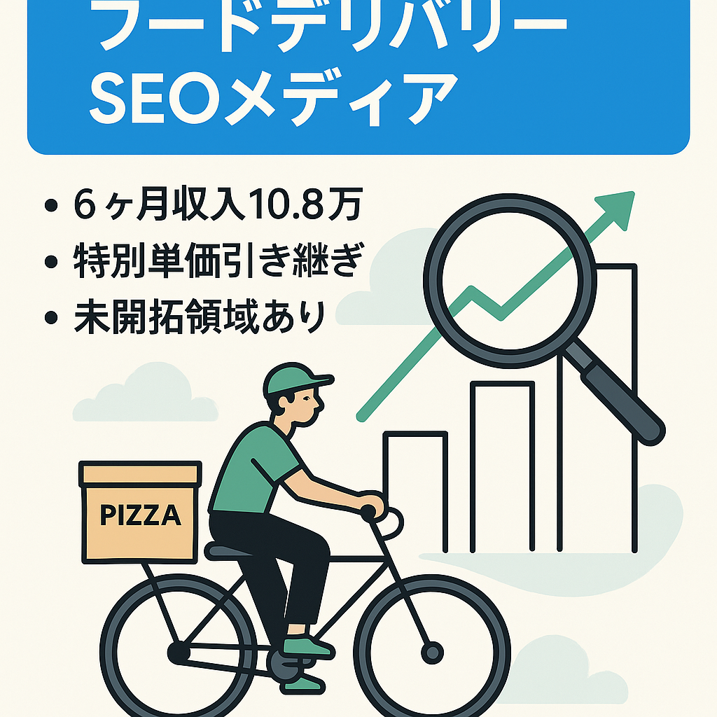 【5月確定報酬28000円】フードデリバリーSEOメディア