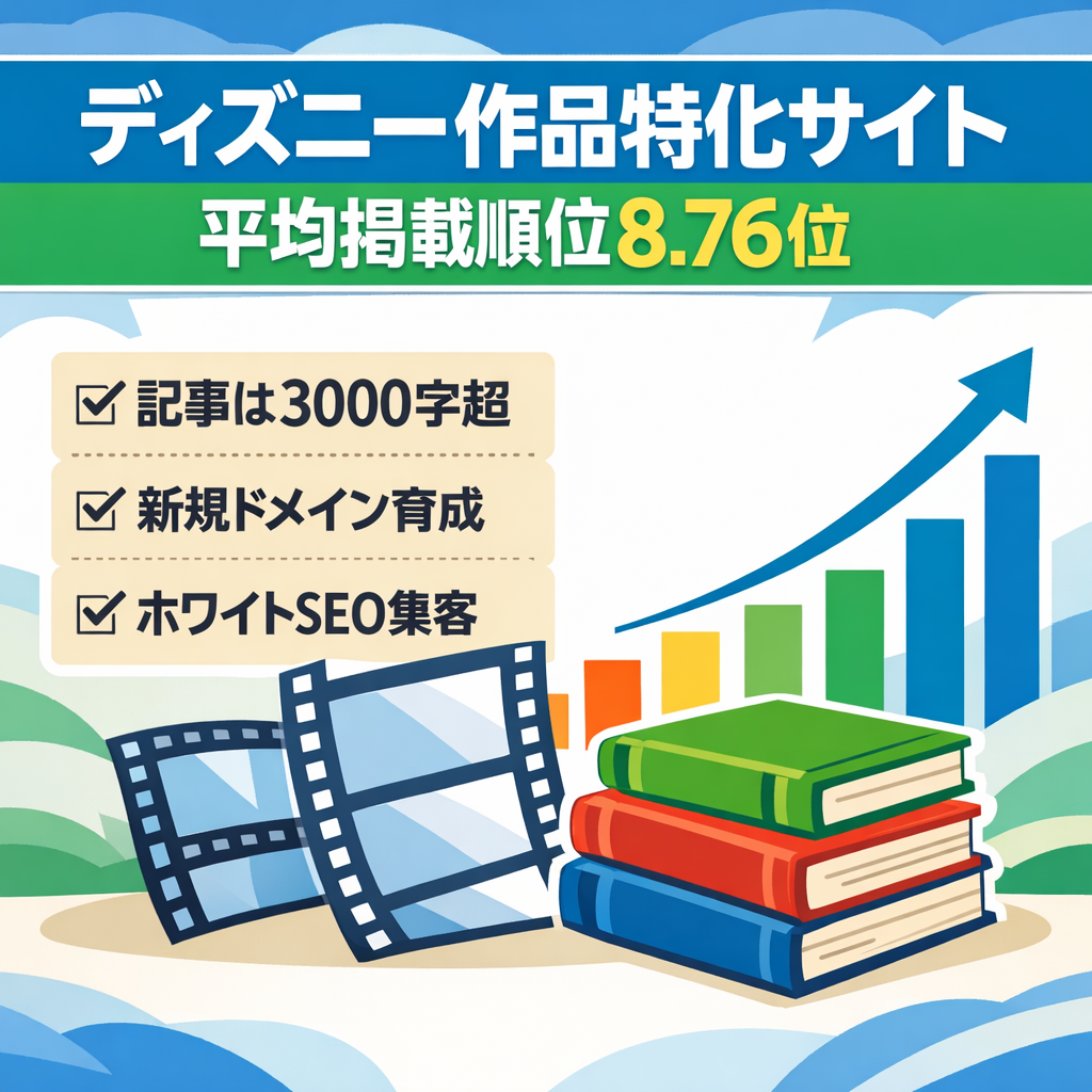 【人気のディズニー作品特化サイト】平均掲載順位8.76位(2026.3)