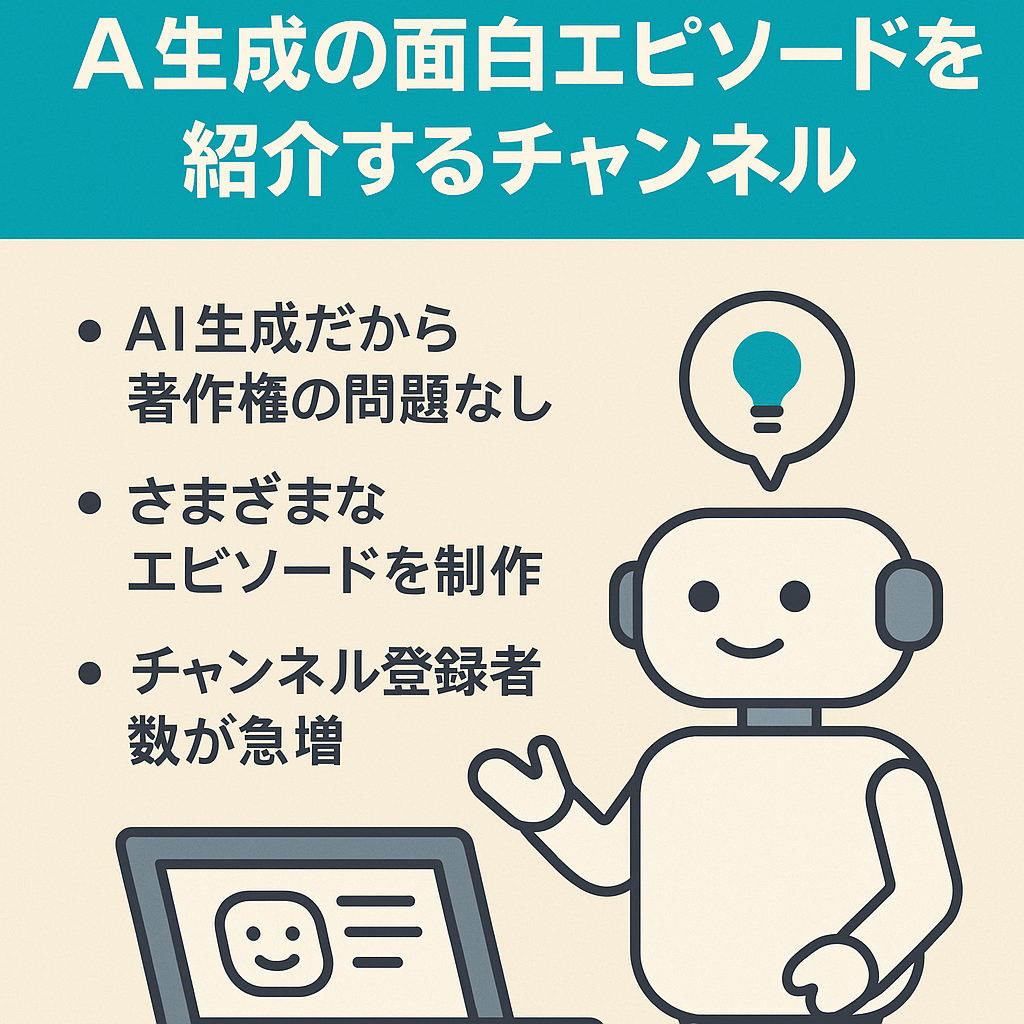 【登録者7万人越え】AI生成の面白エピソードを紹介するチャンネル