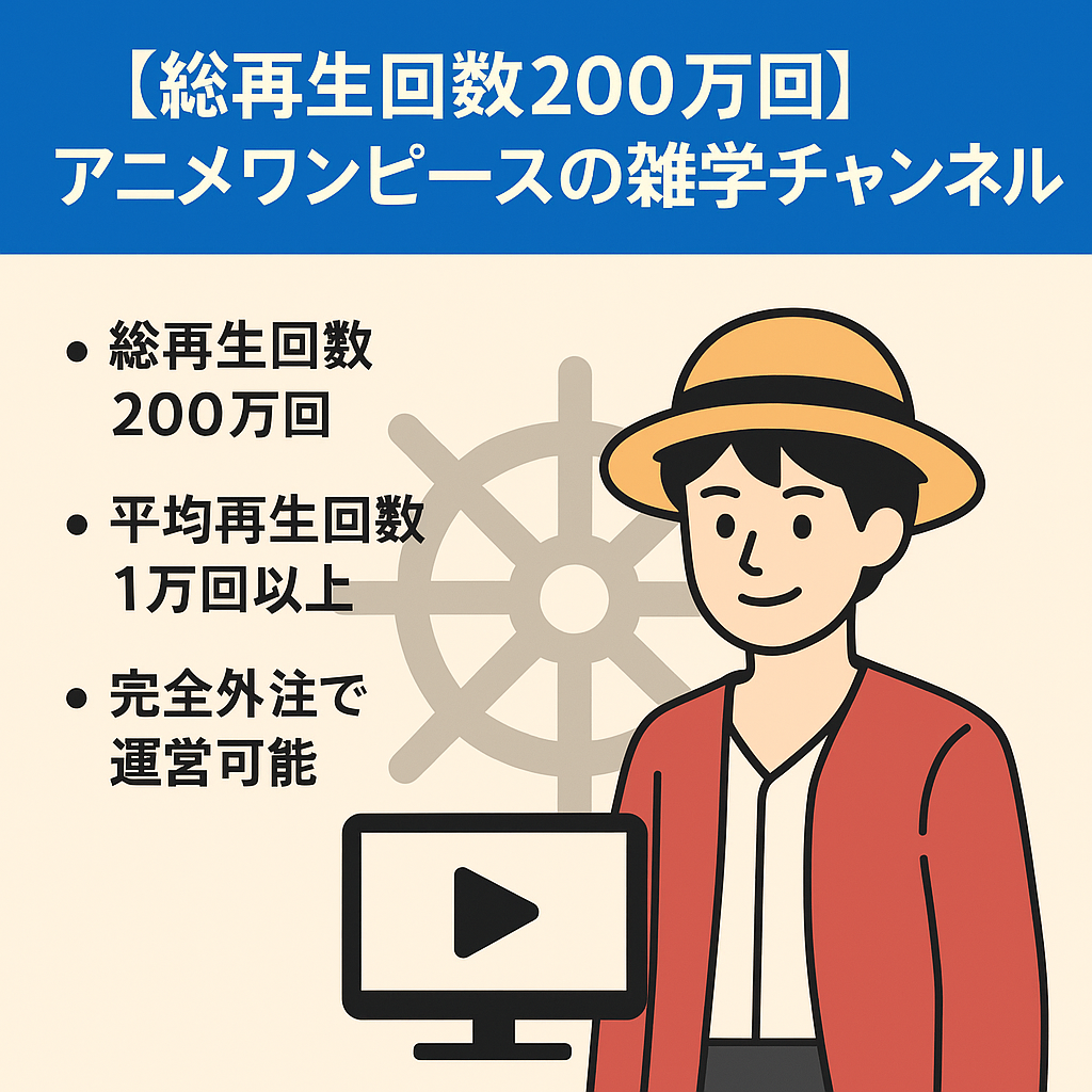 【総再生回数200万回】アニメワンピースの雑学チャンネル