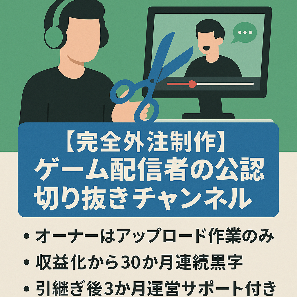 【完全外注制作】ゲーム配信者の公認切り抜きチャンネル【登録者6万人】