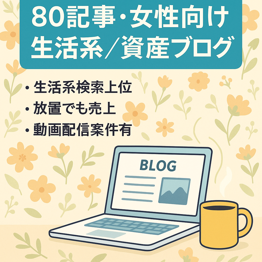 【80記事以上】放置で売上発生中！女性向け生活記事多めの資産ブログ