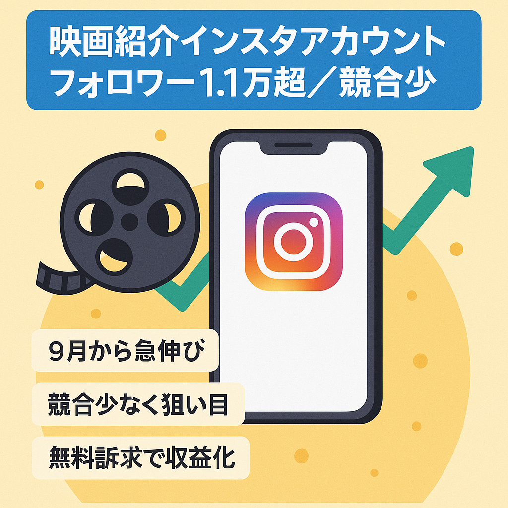 【フォロワー1.1万人以上で競合が少ない！】アフィリエイトしやすい映画紹介アカウント