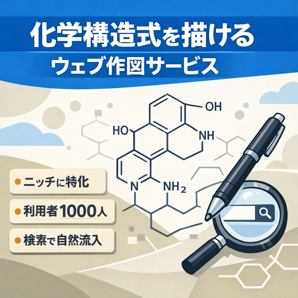 【化学分野ニッチサービス】綺麗な化学構造式をweb上でかけるサービス