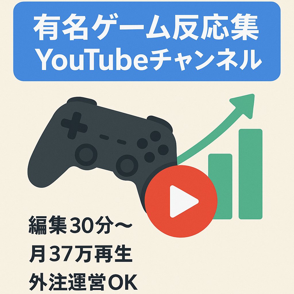 【運営が超簡単】某有名ゲーム関連の反応集チャンネル【チャンネル登録者約2300人】【最高収益12万】