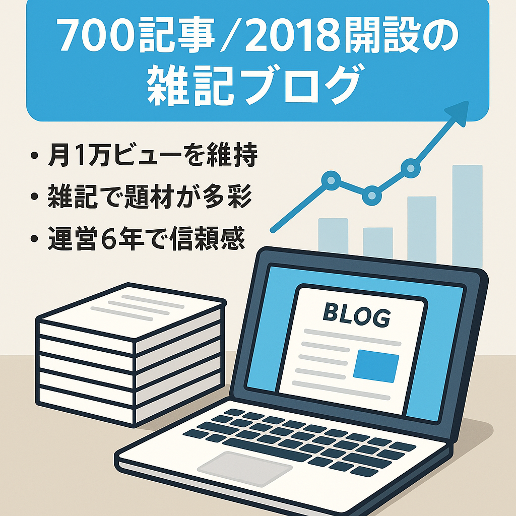 【2018年より運営】700記事以上のボリュームある雑記ブログ