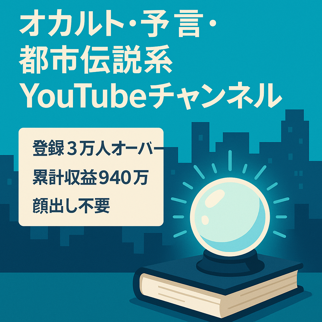【最高月収100万超】登録者3万人超！2ch5chオカルト系、予言系、都市伝説系の【非属人】