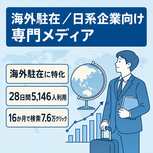 【直近28日5,146人】海外駐在・JTC特化のSEOメディア